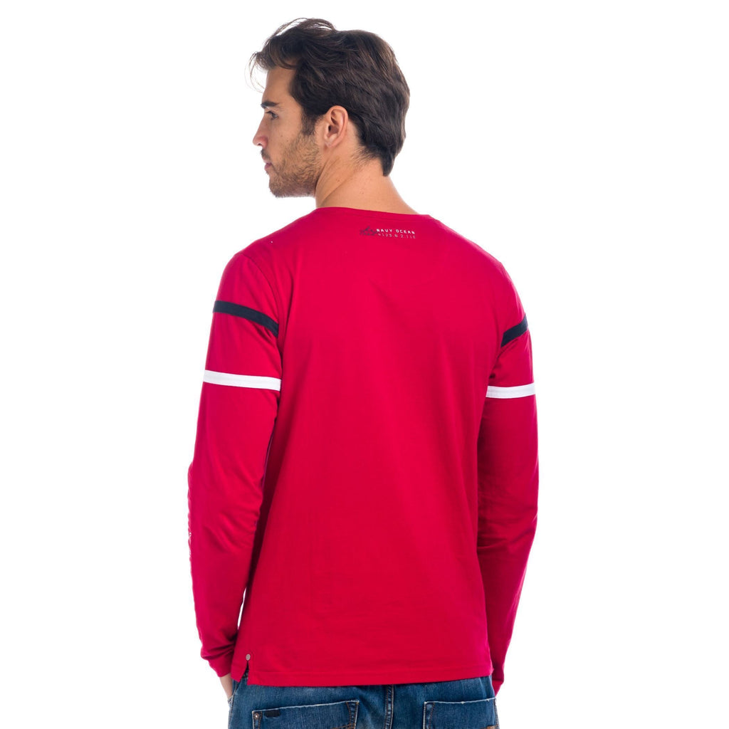 Camiseta Manga Larga Hombre Náutica con Tapeta de Botones – Koroshi 1821ML11