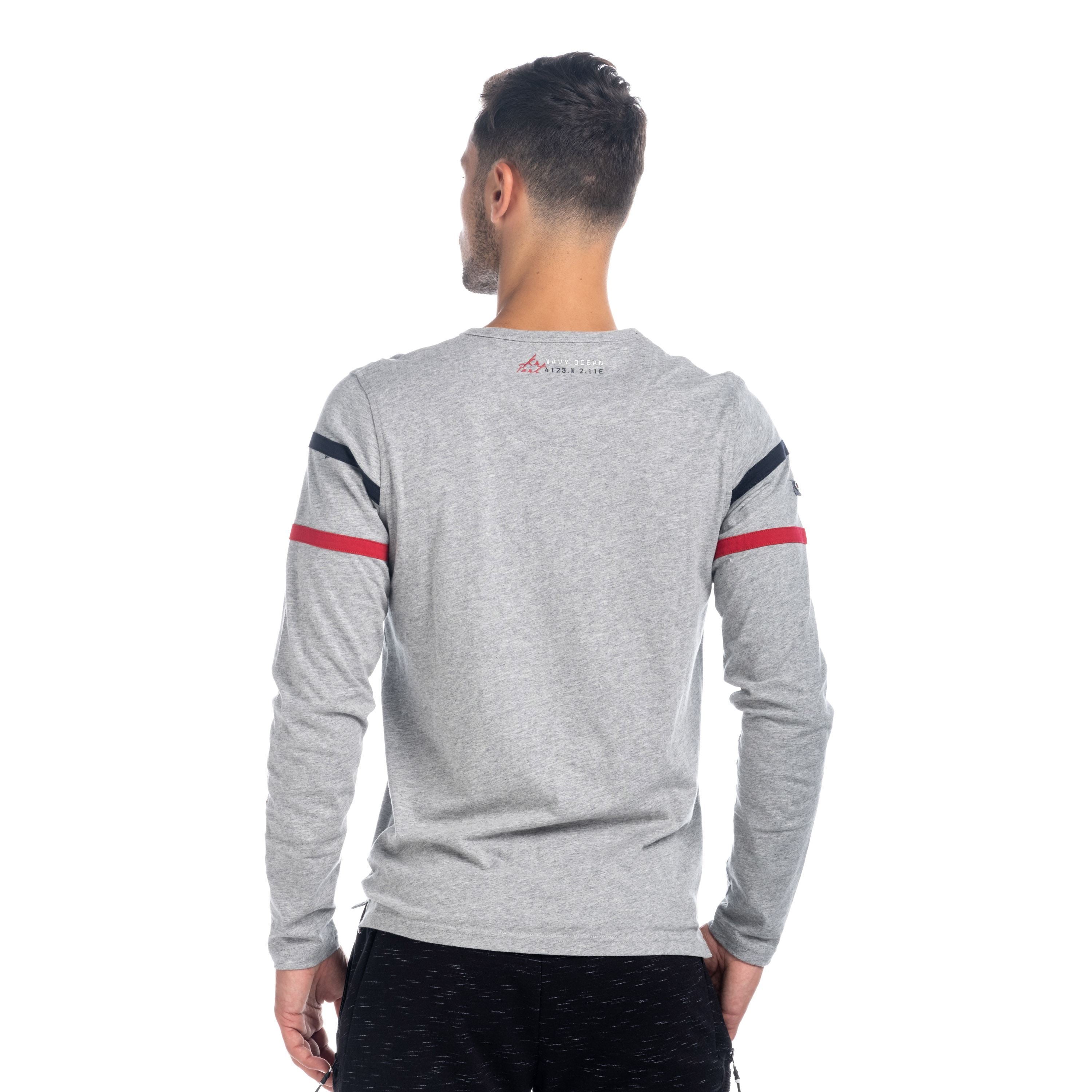 Camiseta Manga Larga Hombre Náutica con Tapeta de Botones – Koroshi 1821ML11