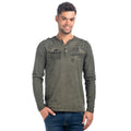 Camiseta Manga Larga Hombre Efecto Lavado con Bolsillo – Koroshi 1821ML13