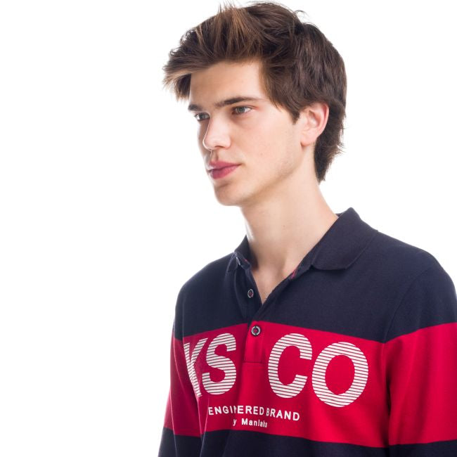 Polo Manga Larga Hombre Rayas y Letras – Koroshi 1821PL01