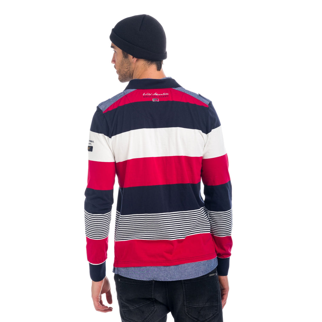 Polo Manga Larga Hombre Rugby de Rayas con Letras – Koroshi 1821PL03