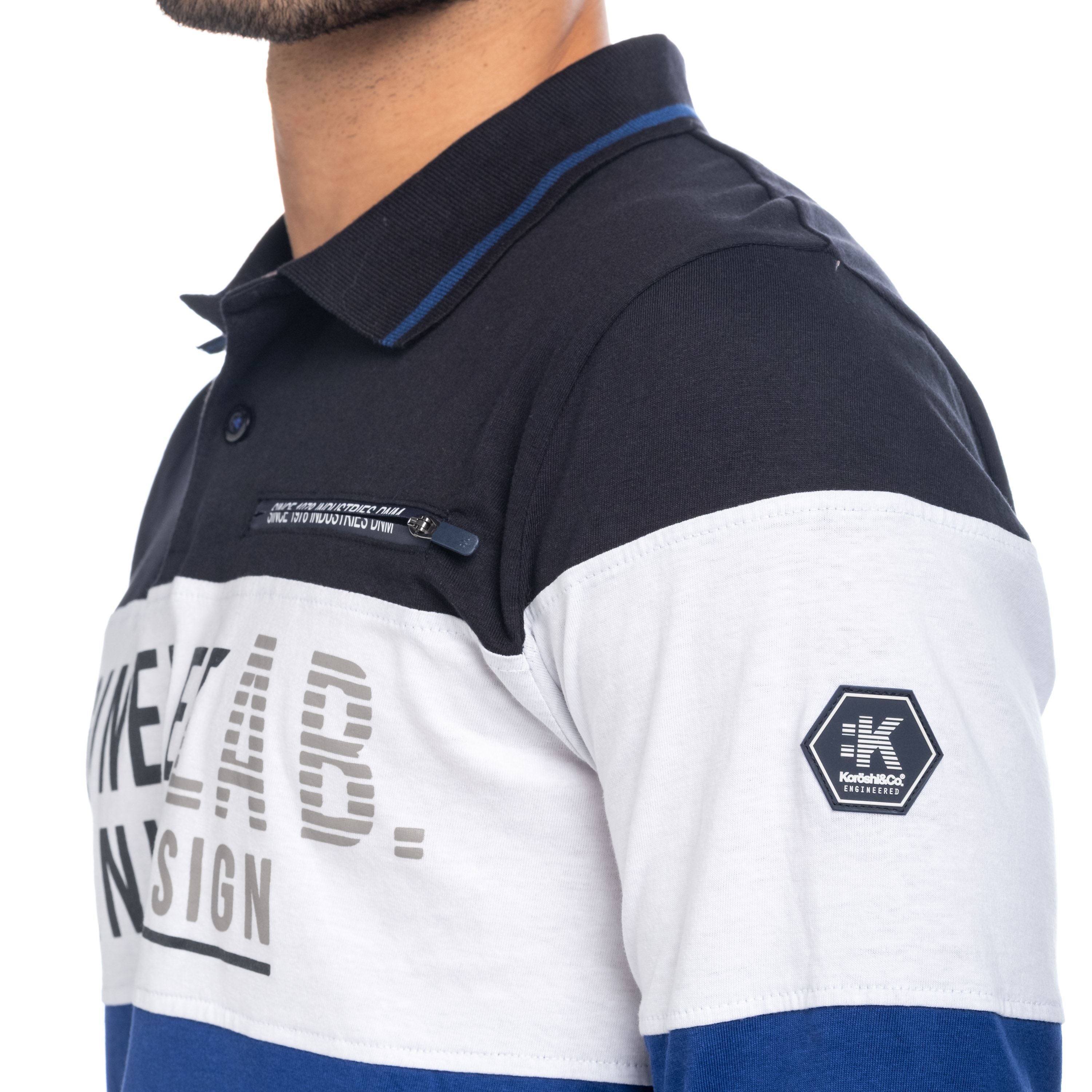 Polo Manga Larga Hombre Colour Block Engineered – Koroshi 1821PL06
