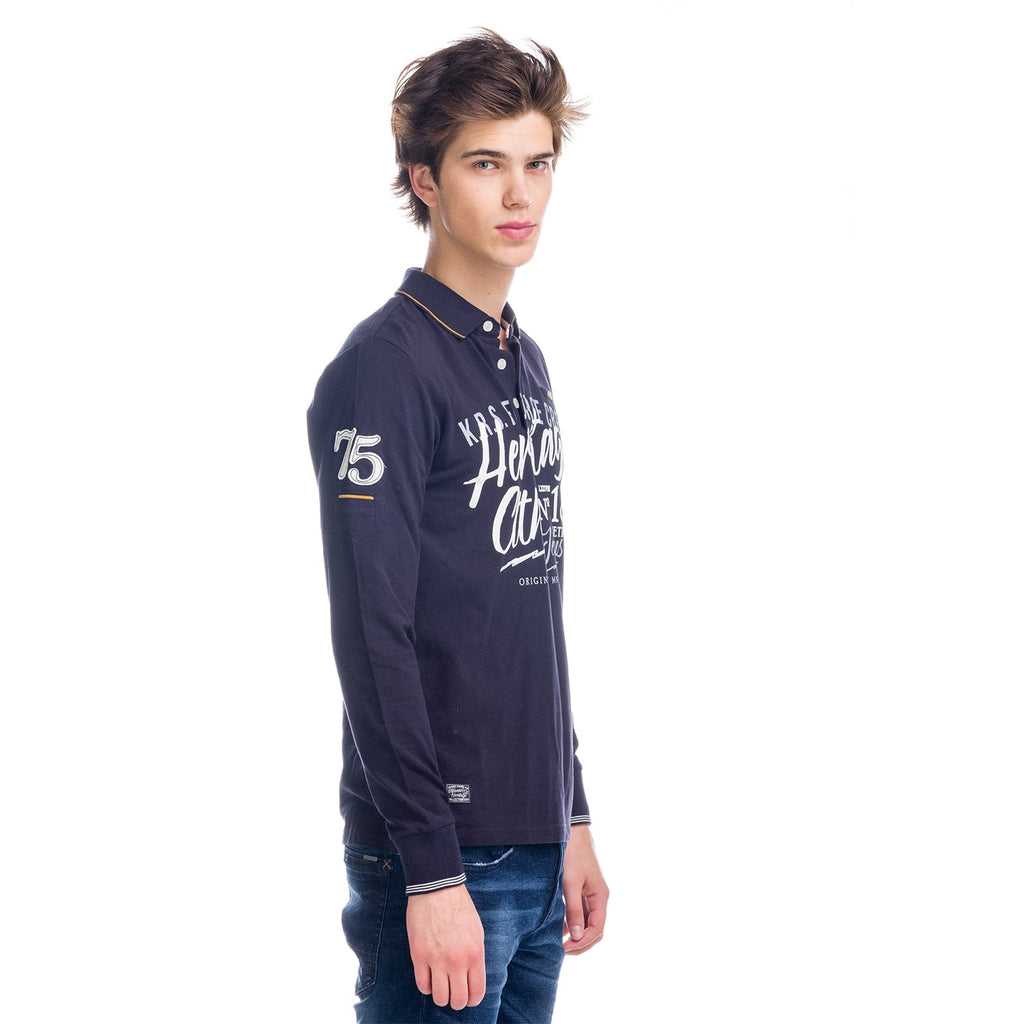 Polo Manga Larga Hombre Estampado Heritage – Koroshi 1821PL08