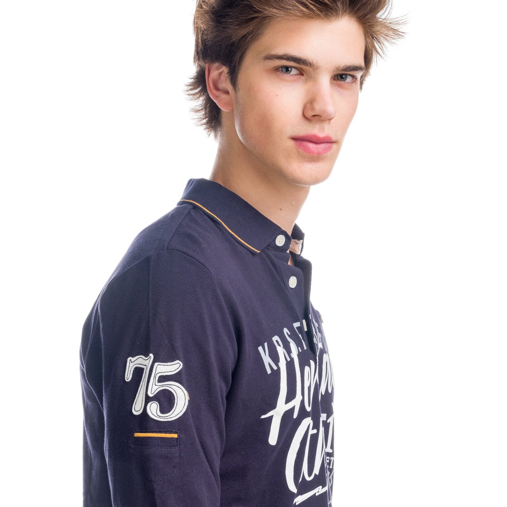 Polo Manga Larga Hombre Estampado Heritage – Koroshi 1821PL08