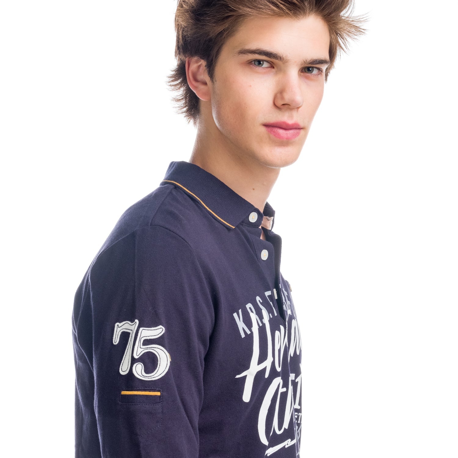 Polo Manga Larga Hombre Estampado Heritage – Koroshi 1821PL08