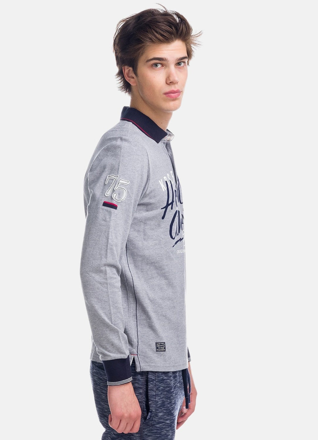 Polo Manga Larga Hombre Estampado Heritage – Koroshi 1821PL08