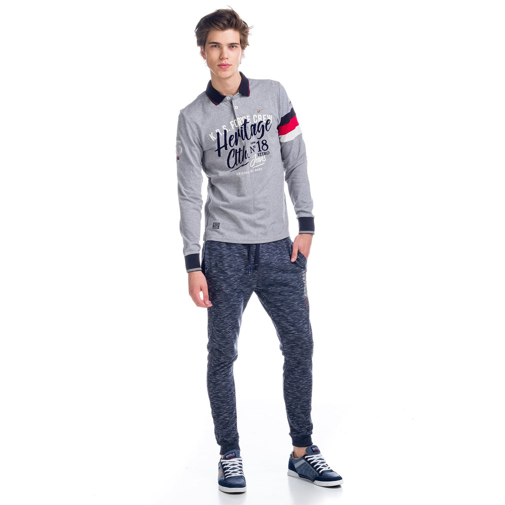 Polo Manga Larga Hombre Estampado Heritage – Koroshi 1821PL08