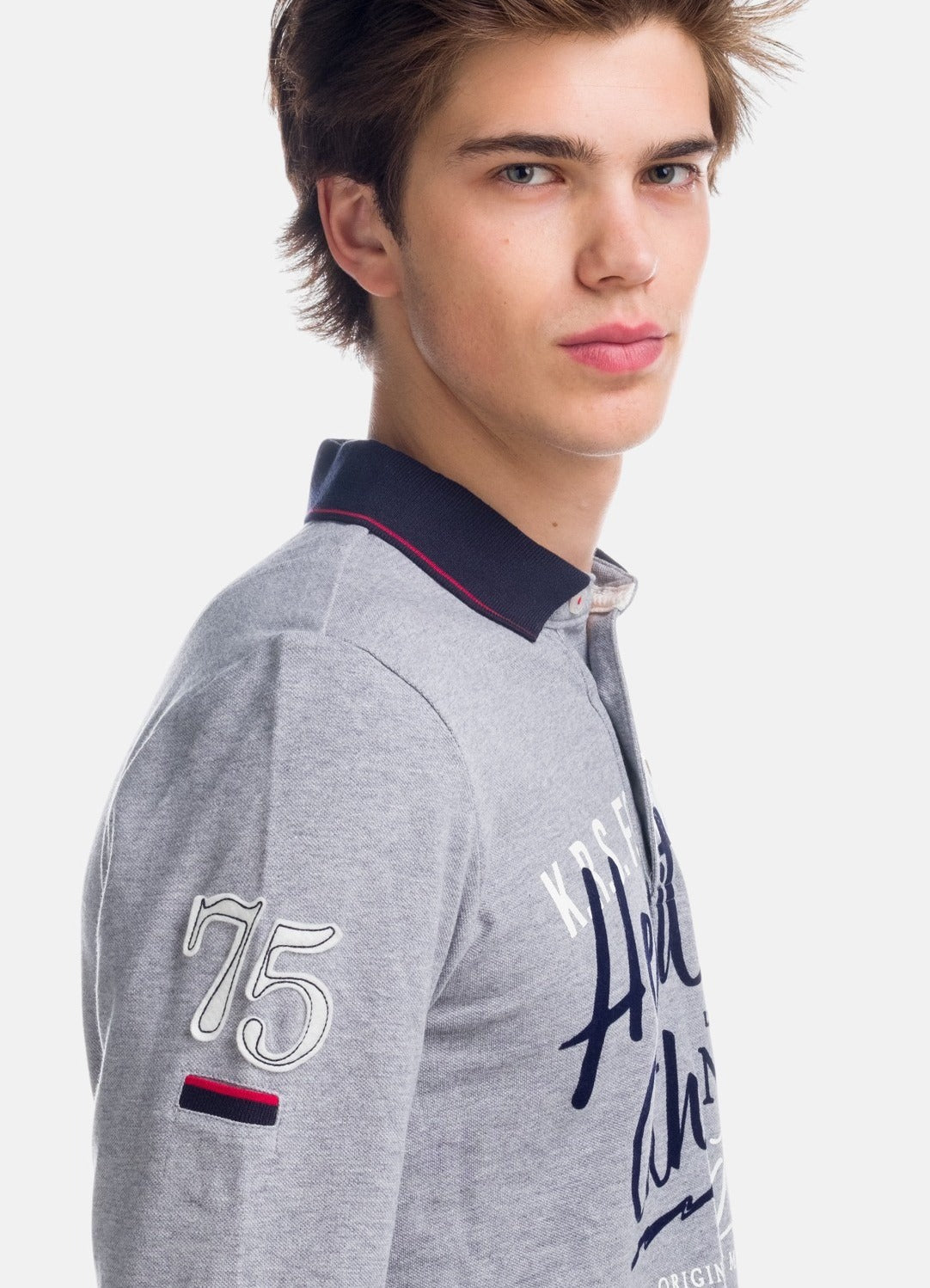 Polo Manga Larga Hombre Estampado Heritage – Koroshi 1821PL08