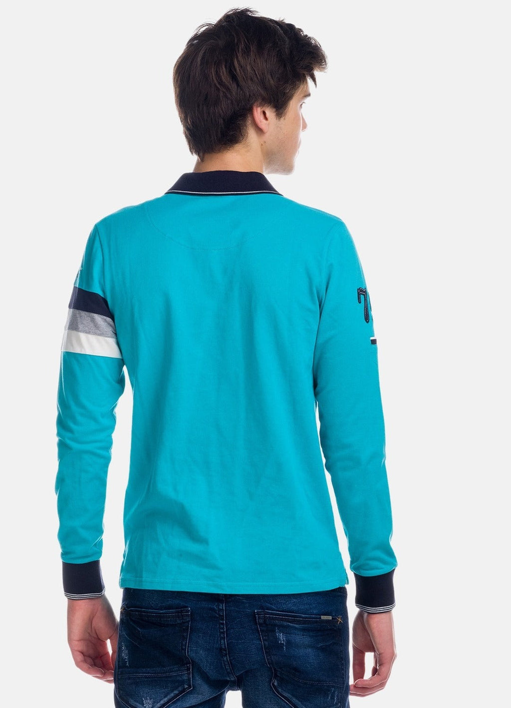 Polo Manga Larga Hombre Estampado Heritage – Koroshi 1821PL08