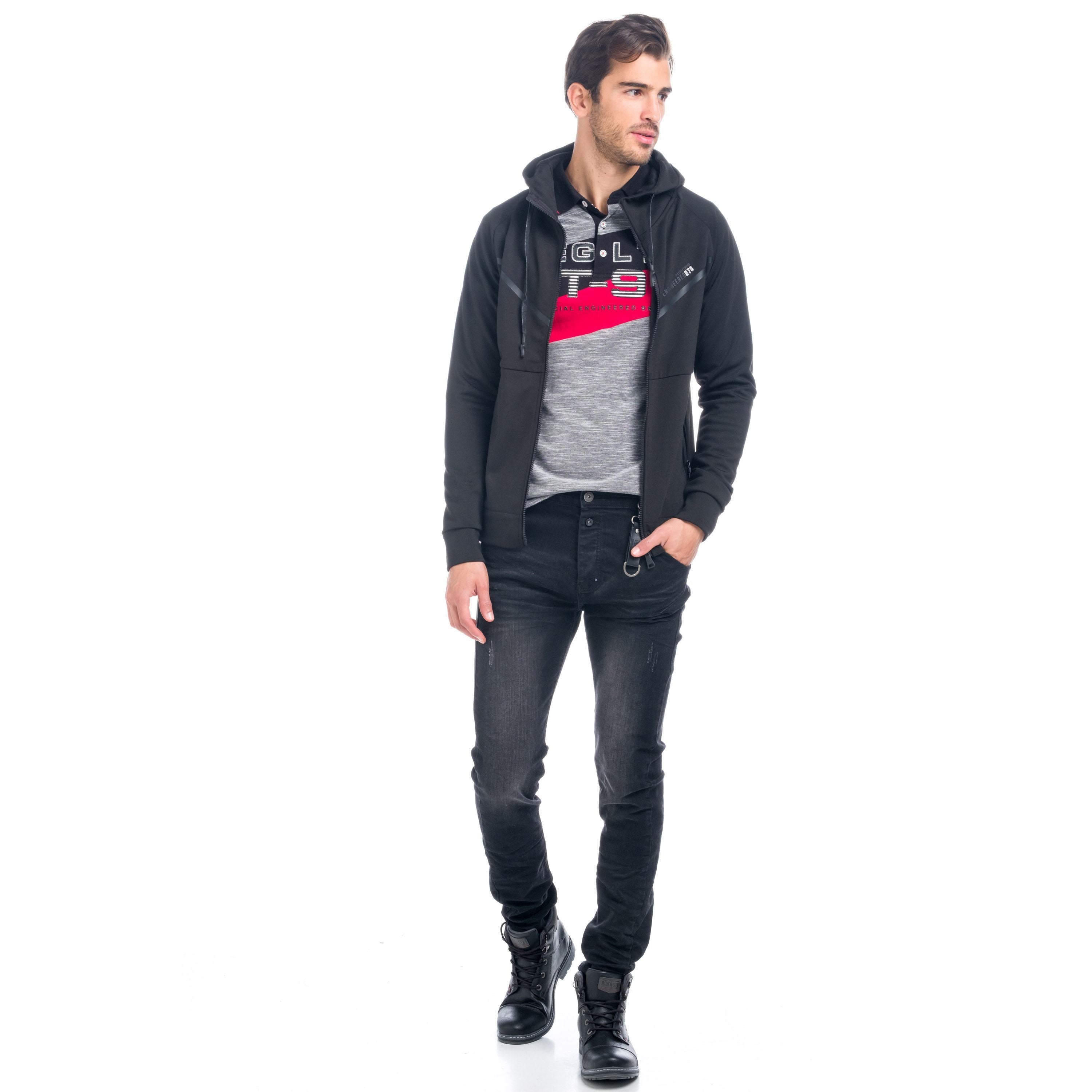 Polo Manga Larga Hombre Combinado con Bordado – Koroshi 1821PL09