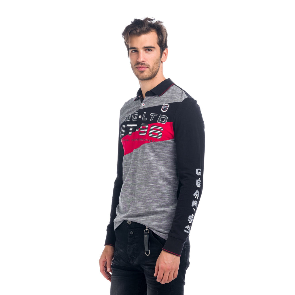 Polo Manga Larga Hombre Combinado con Bordado – Koroshi 1821PL09
