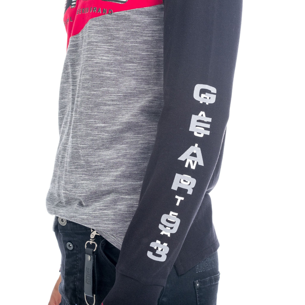 Polo Manga Larga Hombre Combinado con Bordado – Koroshi 1821PL09