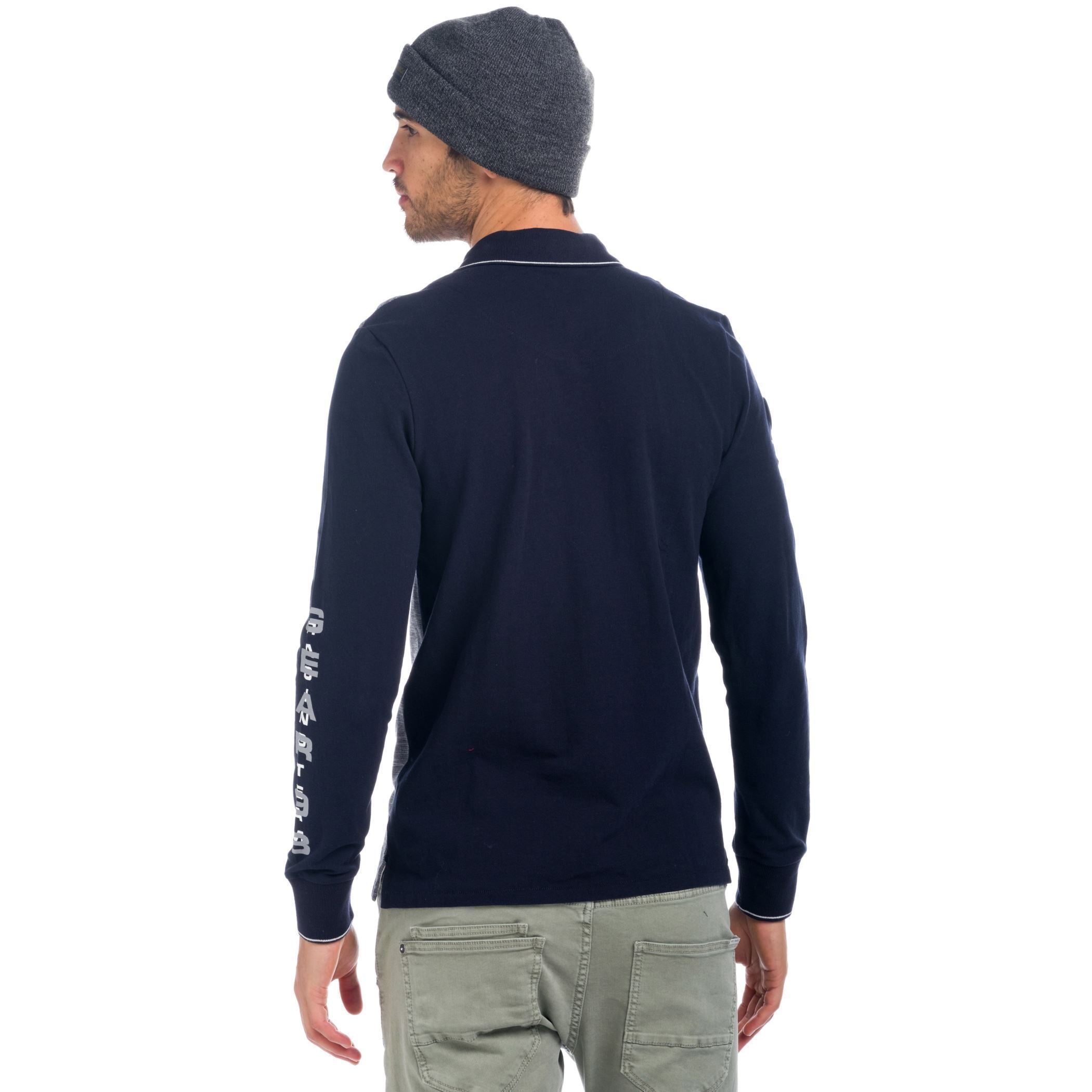 Polo Manga Larga Hombre Combinado con Bordado – Koroshi 1821PL09