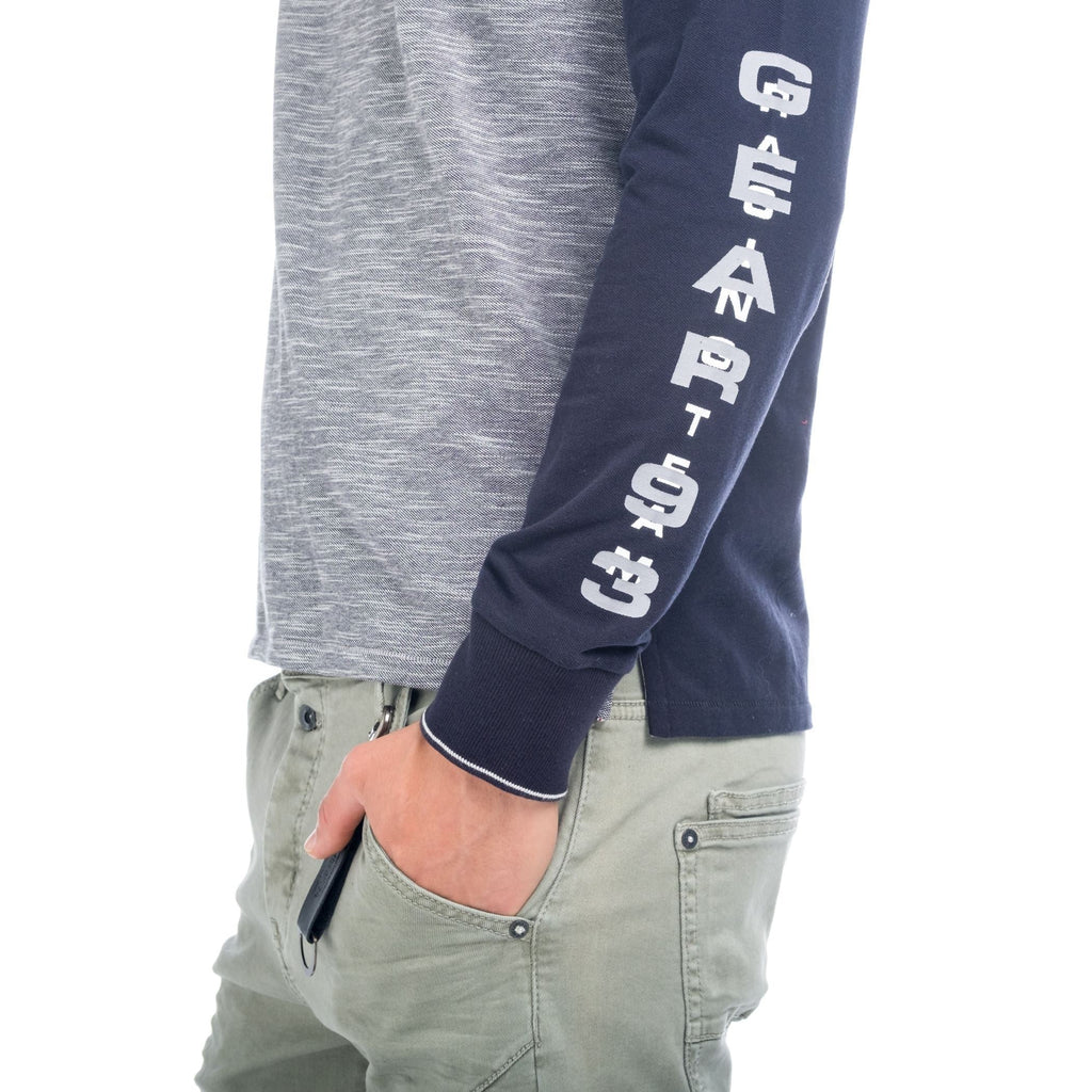 Polo Manga Larga Hombre Combinado con Bordado – Koroshi 1821PL09