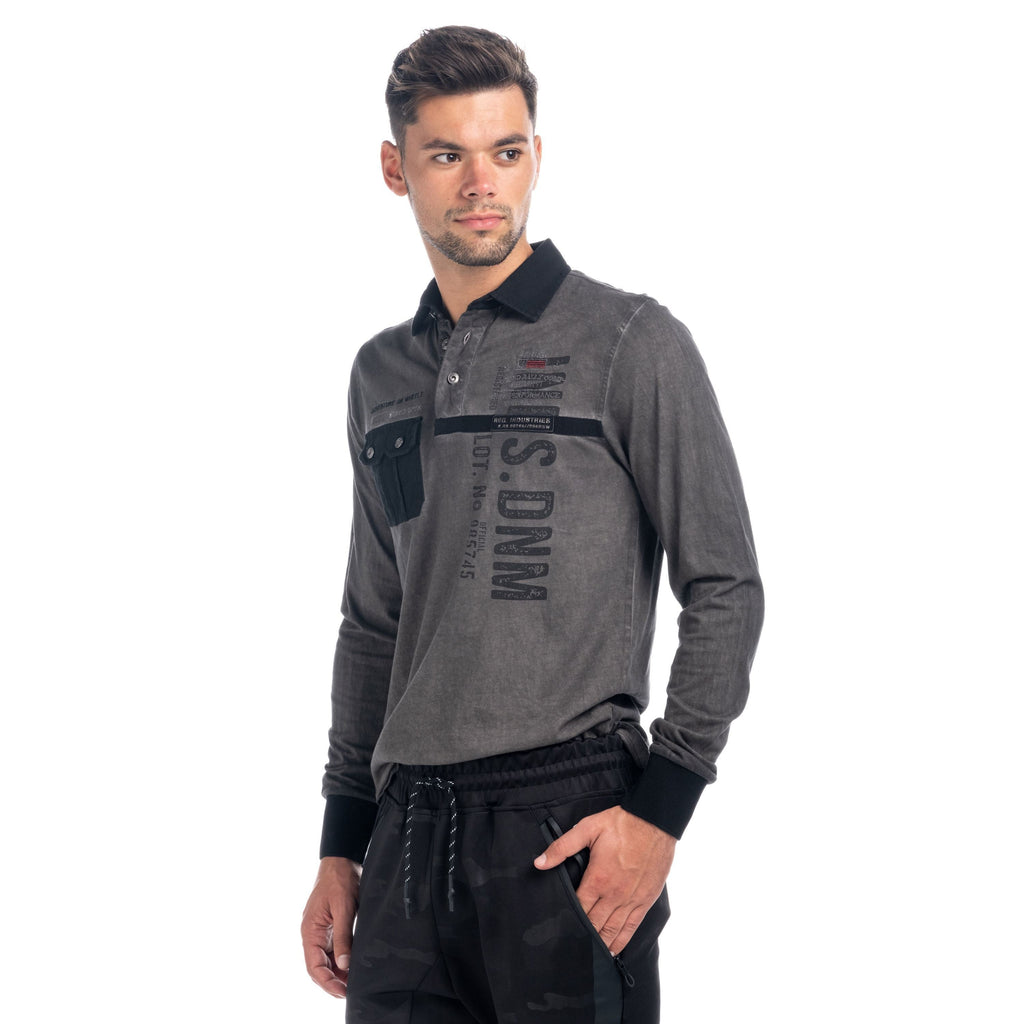 Polo Manga Larga Hombre Lavado con Bolsillo – Koroshi 1821PL11