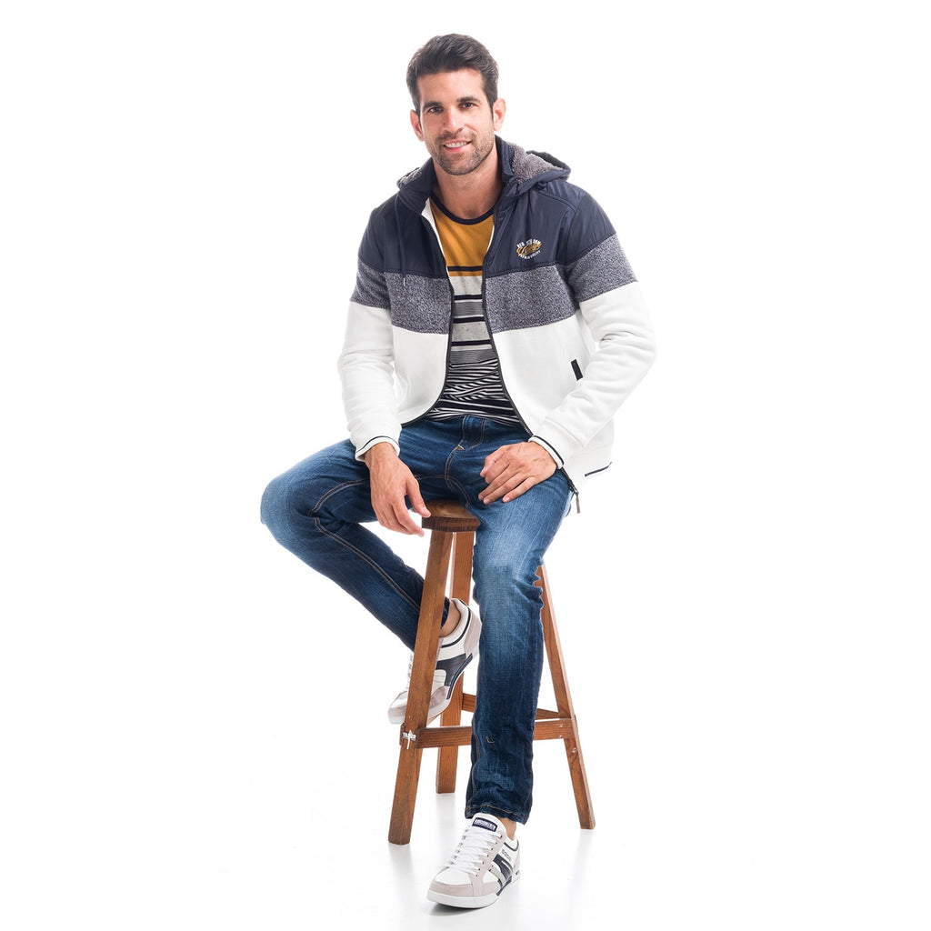 Vaqueros Slim Hombre Efecto Desgastado – Koroshi Azul Medio