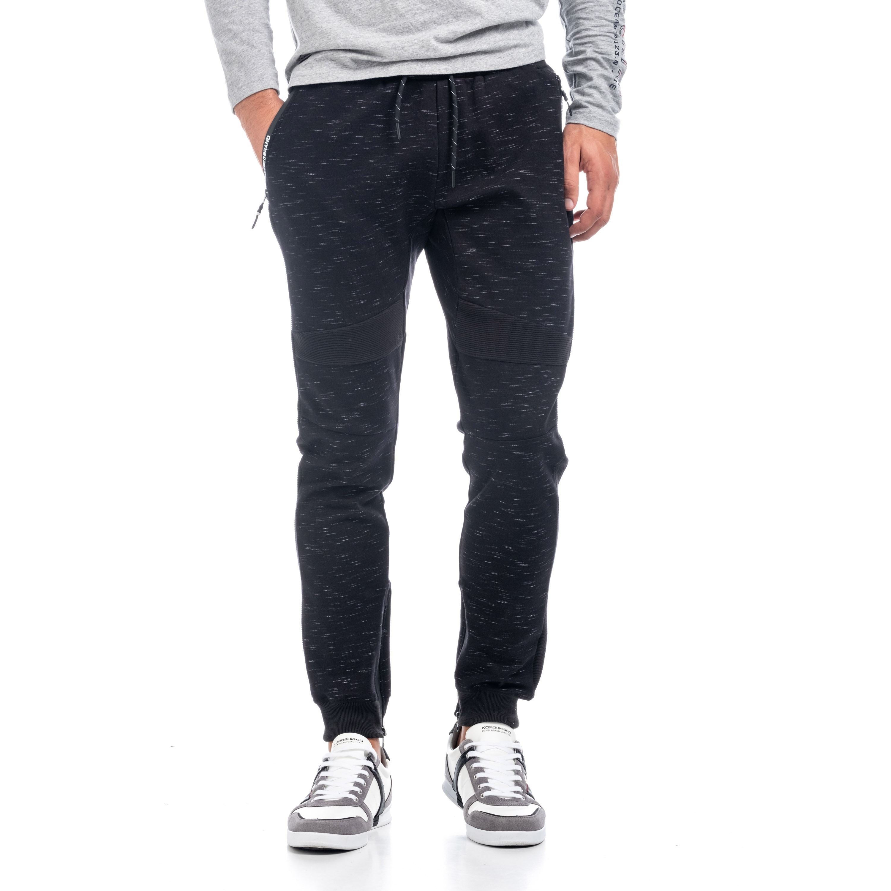 Pantalón Jogger Hombre Afelpado con Cremalleras – Koroshi 1821PT90