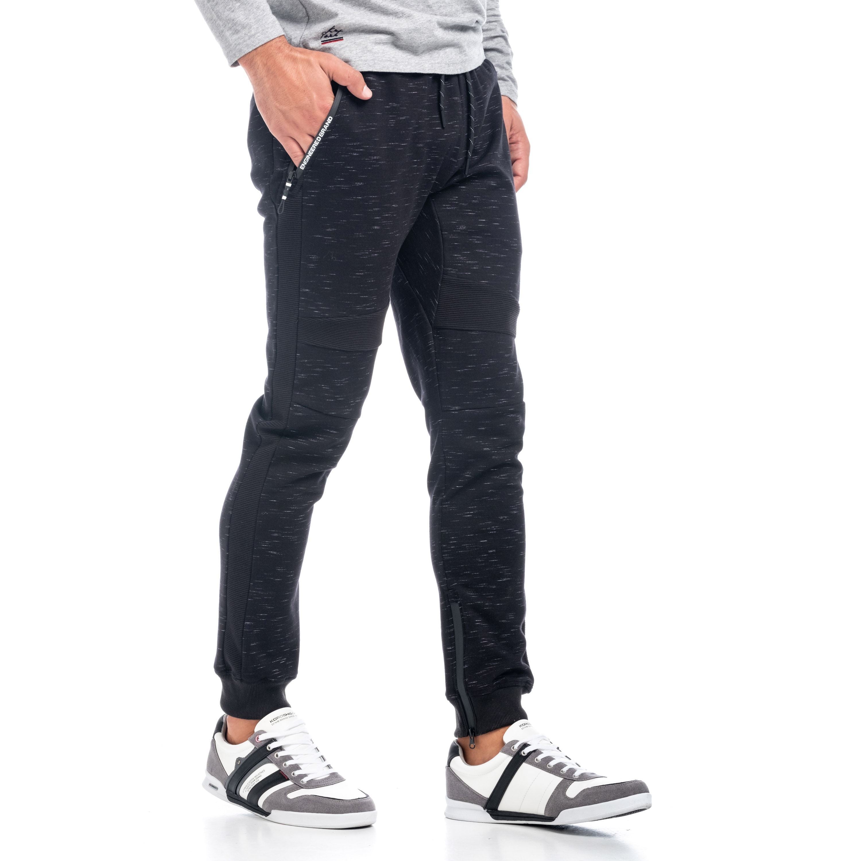 Pantalón Jogger Hombre Afelpado con Cremalleras – Koroshi 1821PT90