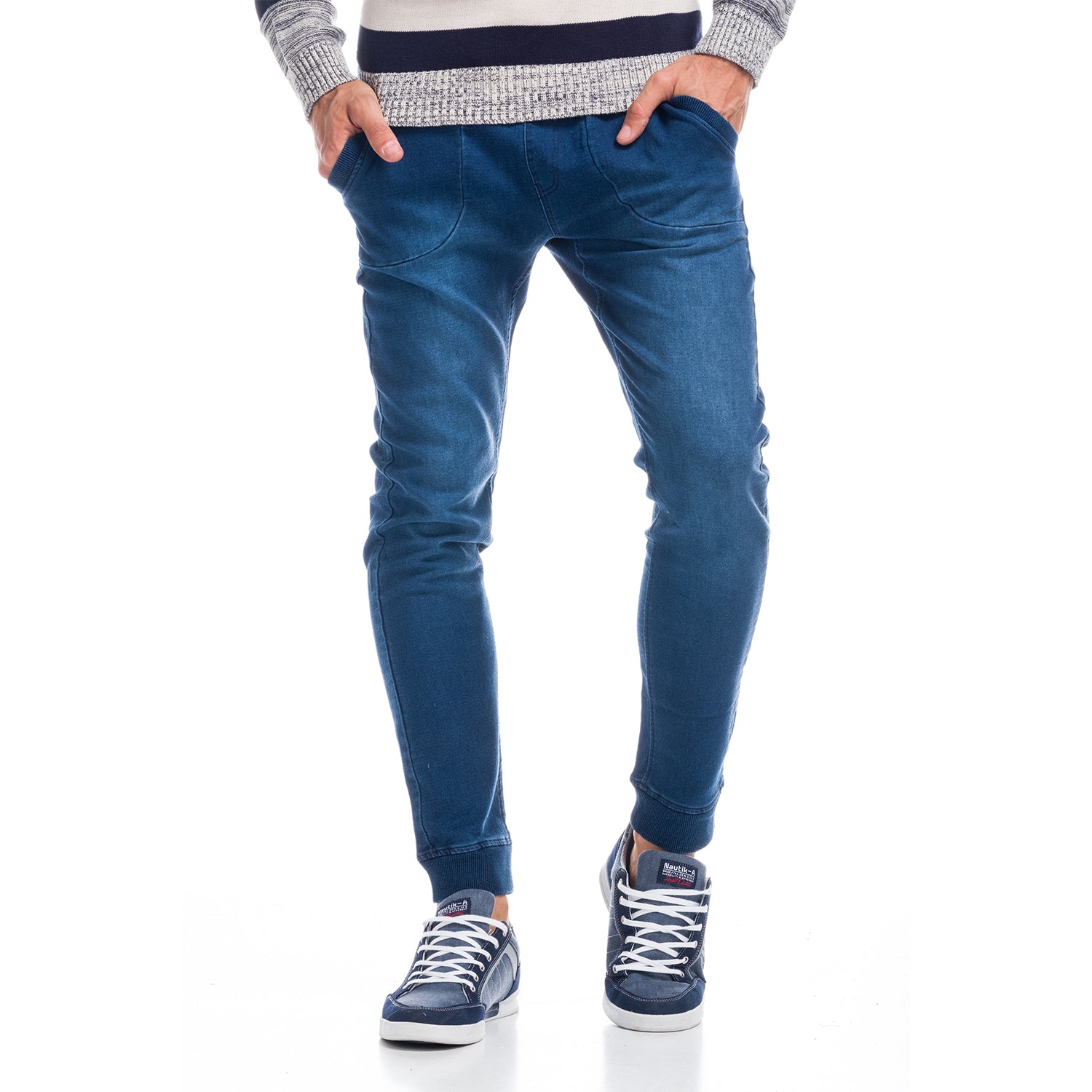 Pantalón Jogger Denim Hombre con Cintura Elástica – Koroshi 1821PT98
