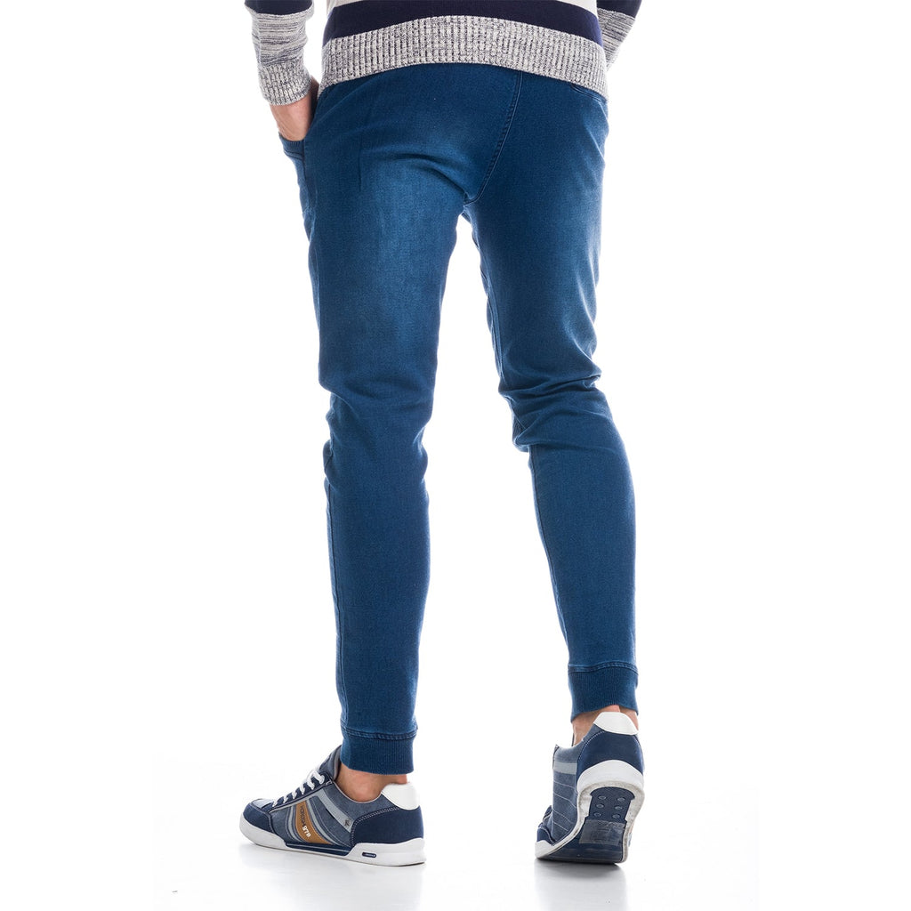Pantalón Jogger Denim Hombre con Cintura Elástica – Koroshi 1821PT98