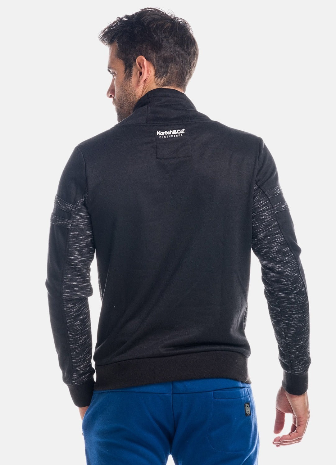 Sudadera Hombre Cuello Chimenea Combinada – Koroshi 1821SU19