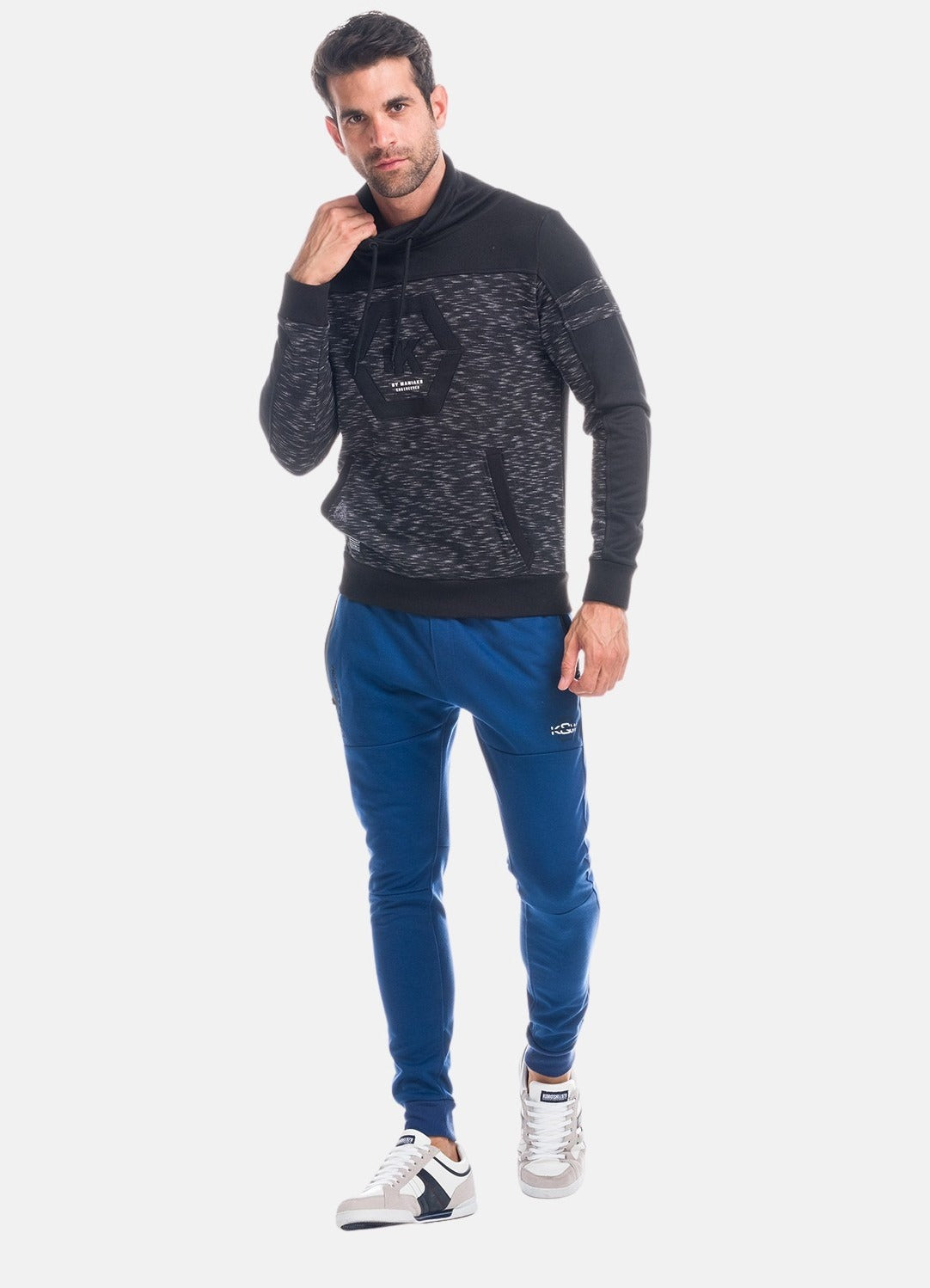 Sudadera Hombre Cuello Chimenea Combinada – Koroshi 1821SU19