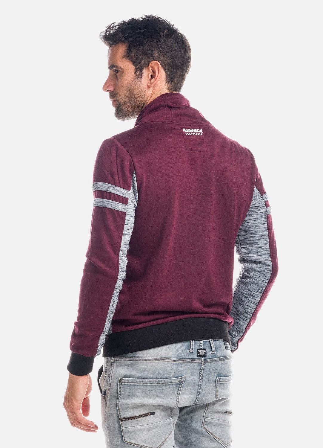 Sudadera Hombre Cuello Chimenea Combinada – Koroshi 1821SU19