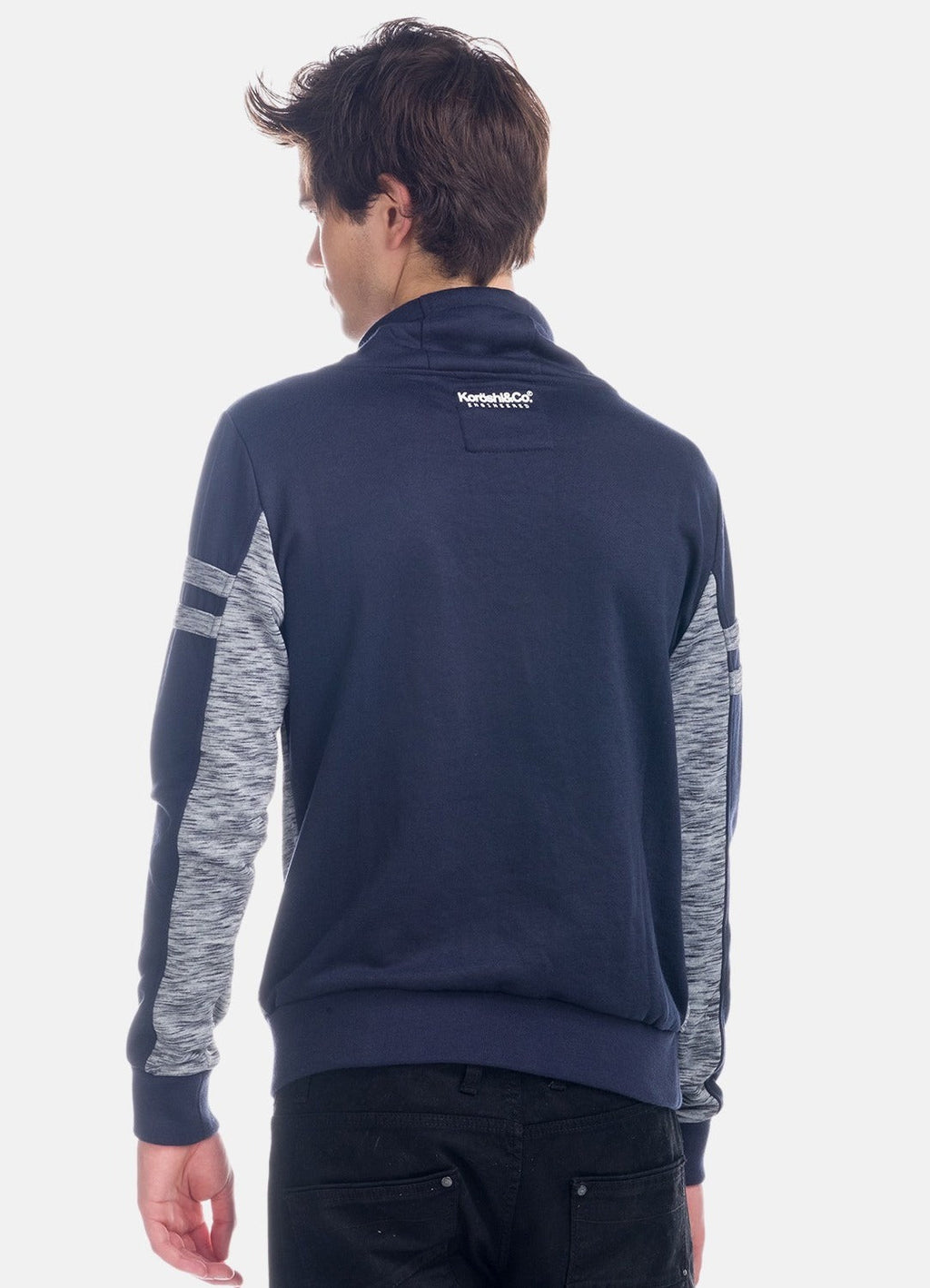 Sudadera Hombre Cuello Chimenea Combinada – Koroshi 1821SU19