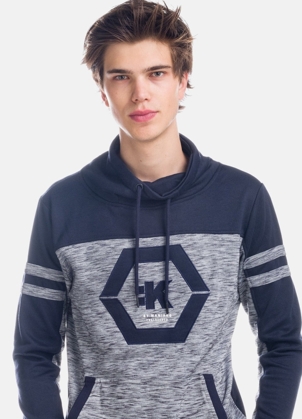 Sudadera Hombre Cuello Chimenea Combinada – Koroshi 1821SU19