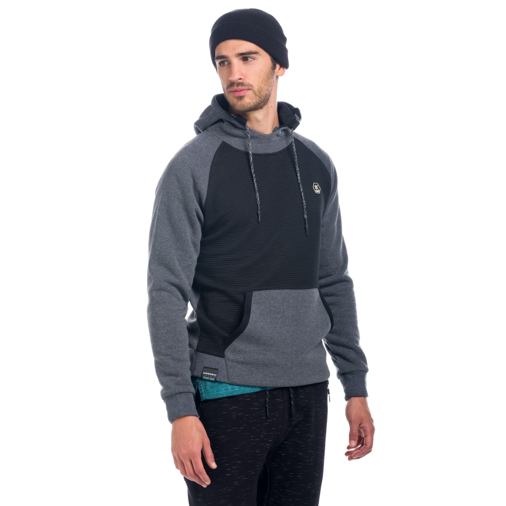 Sudadera Hombre con Capucha Combinada Raglán – Koroshi 1821SU22