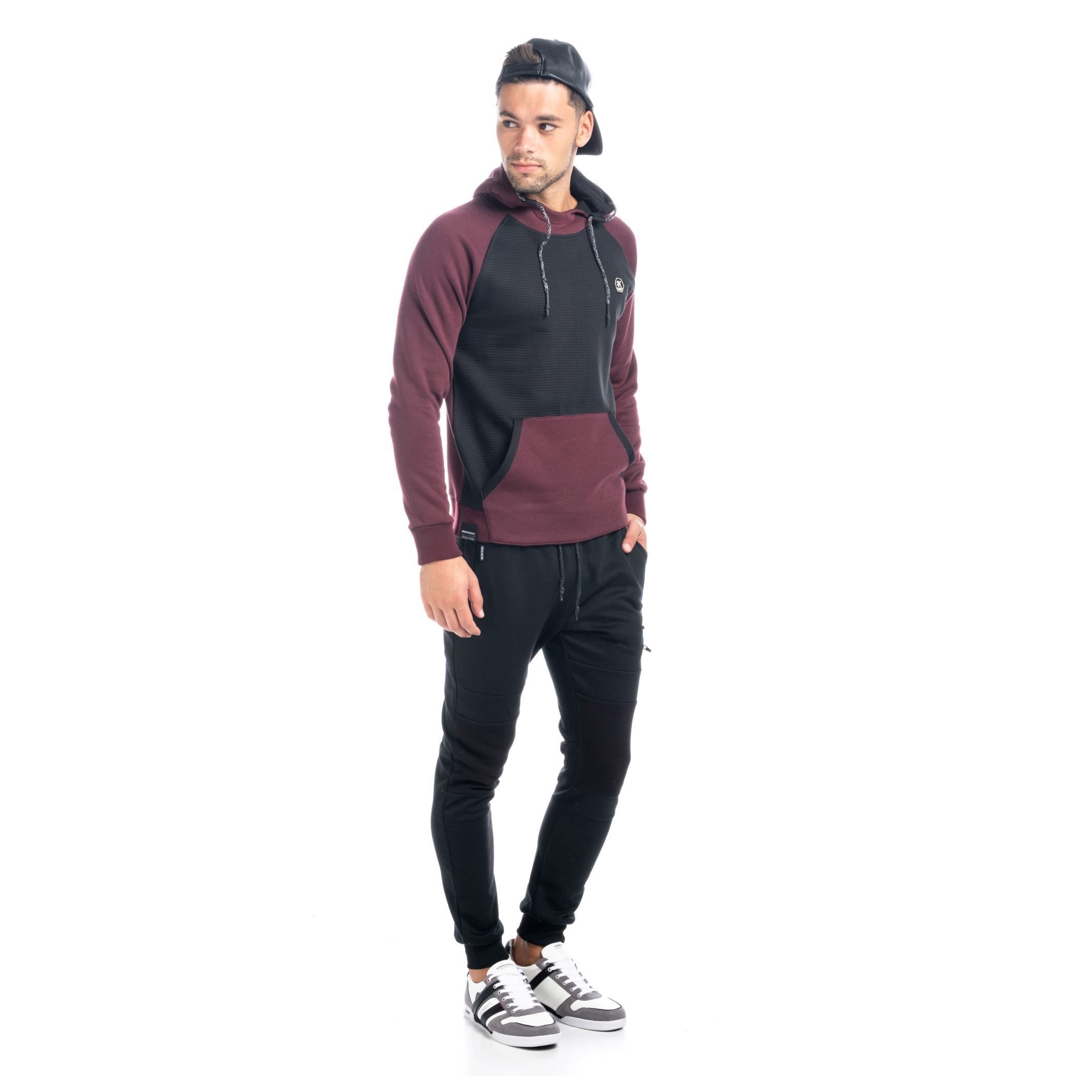 Sudadera Hombre con Capucha Combinada Raglán – Koroshi 1821SU22