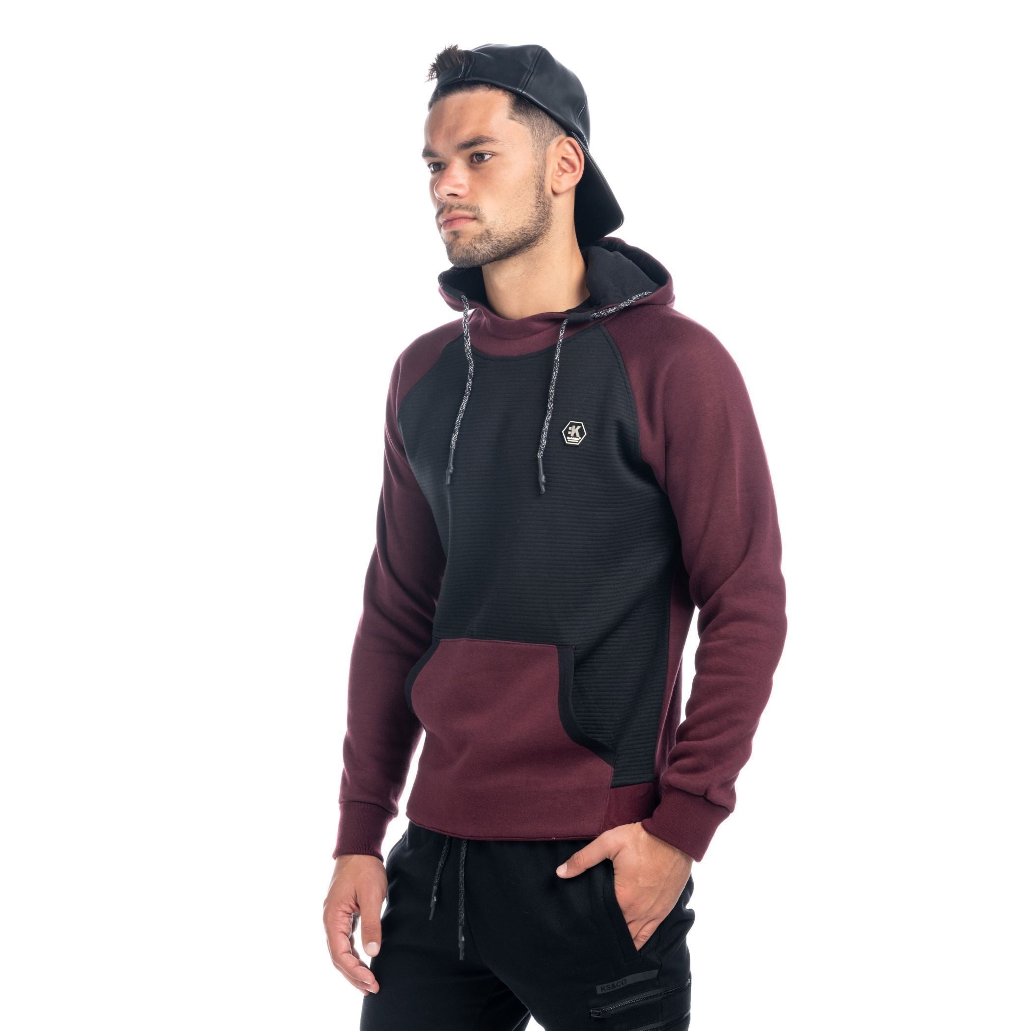 Sudadera Hombre con Capucha Combinada Raglán – Koroshi 1821SU22