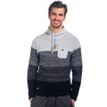 Jersey de Punto Hombre Rayas con Bolsillo y Cuello Chimenea – Koroshi 1821TR02