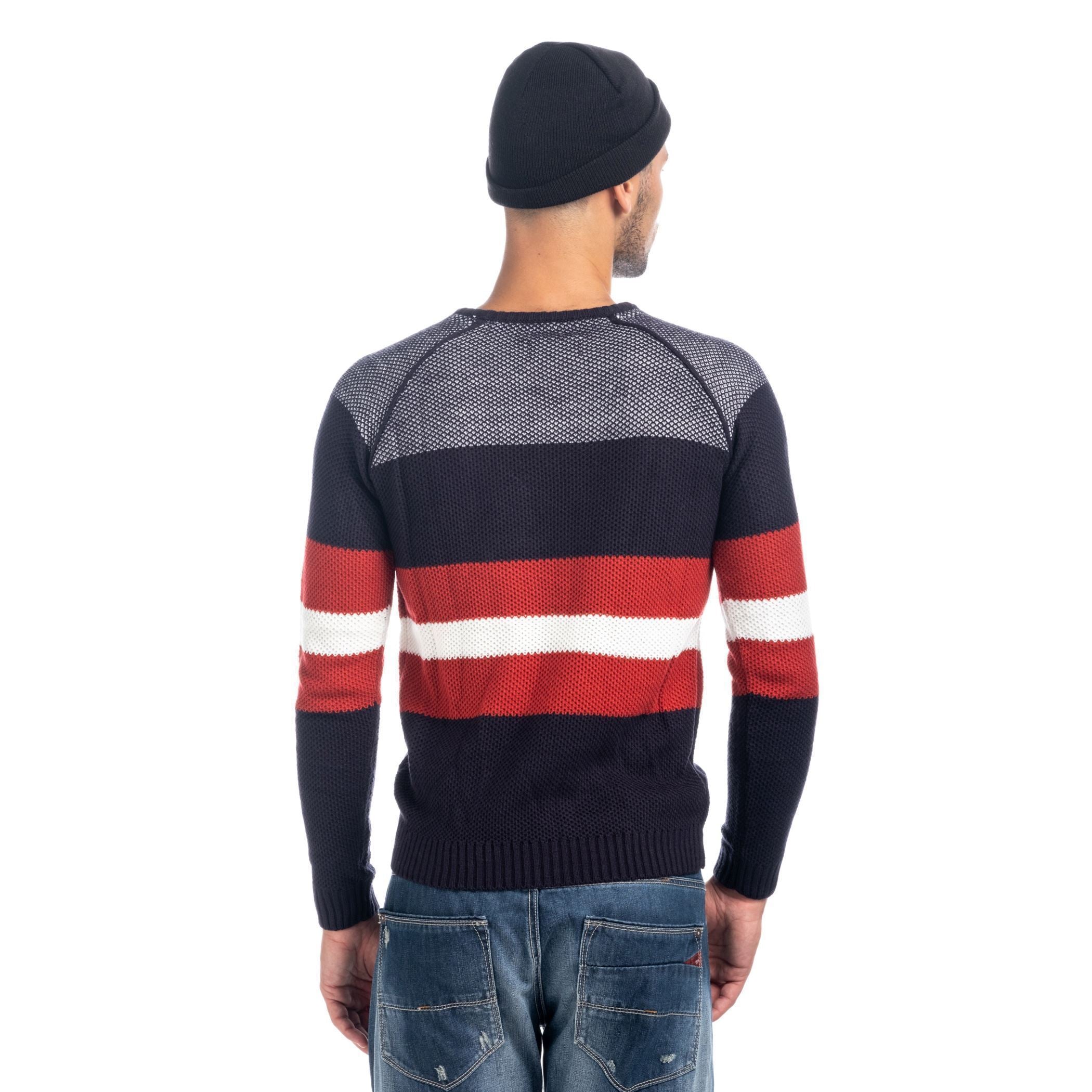 Jersey de Punto Hombre Rayas Cuello Redondo – Koroshi 1821TR08