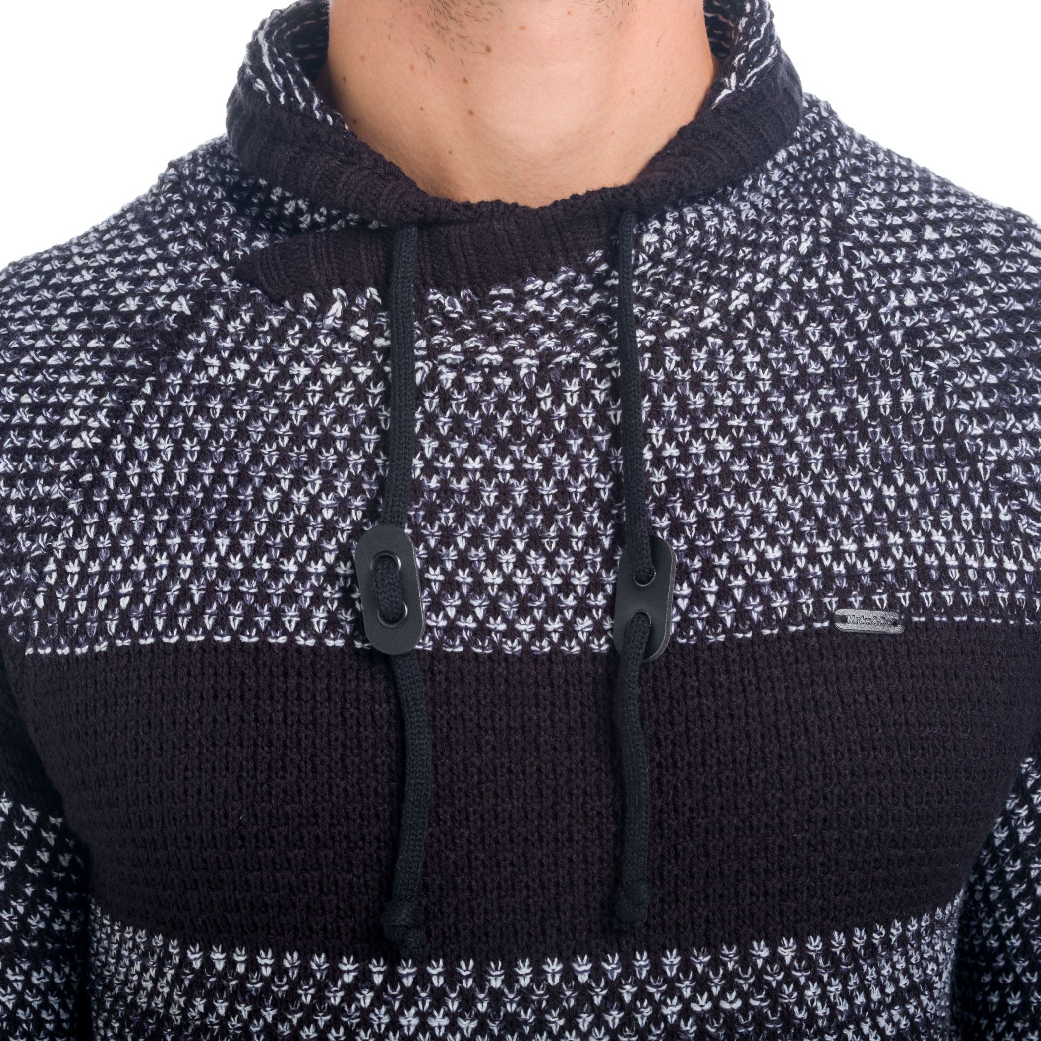 Jersey de Punto Hombre Rayas Jaspeadas Cuello Chimenea – Koroshi 1821TR09