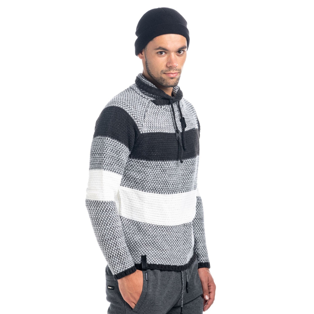 Jersey de Punto Hombre Rayas Jaspeadas Cuello Chimenea – Koroshi 1821TR09