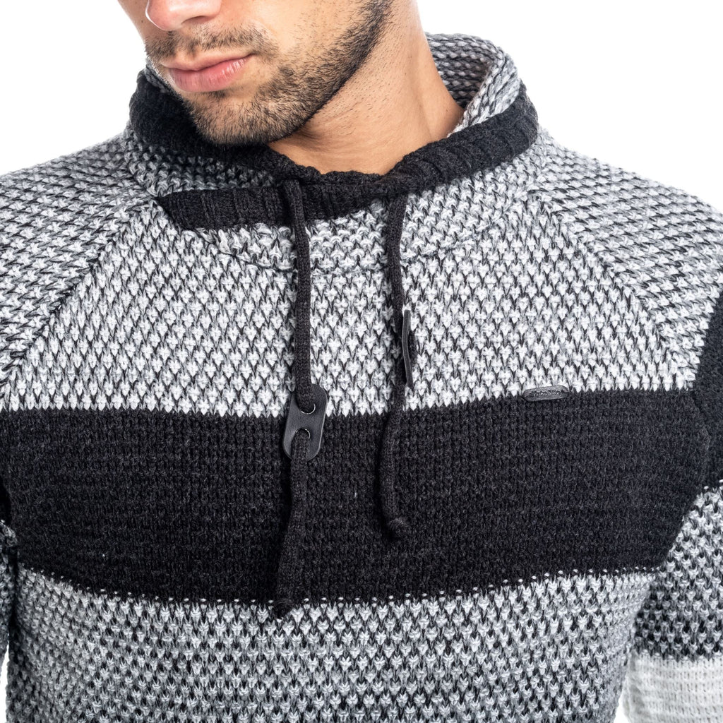 Jersey de Punto Hombre Rayas Jaspeadas Cuello Chimenea – Koroshi 1821TR09