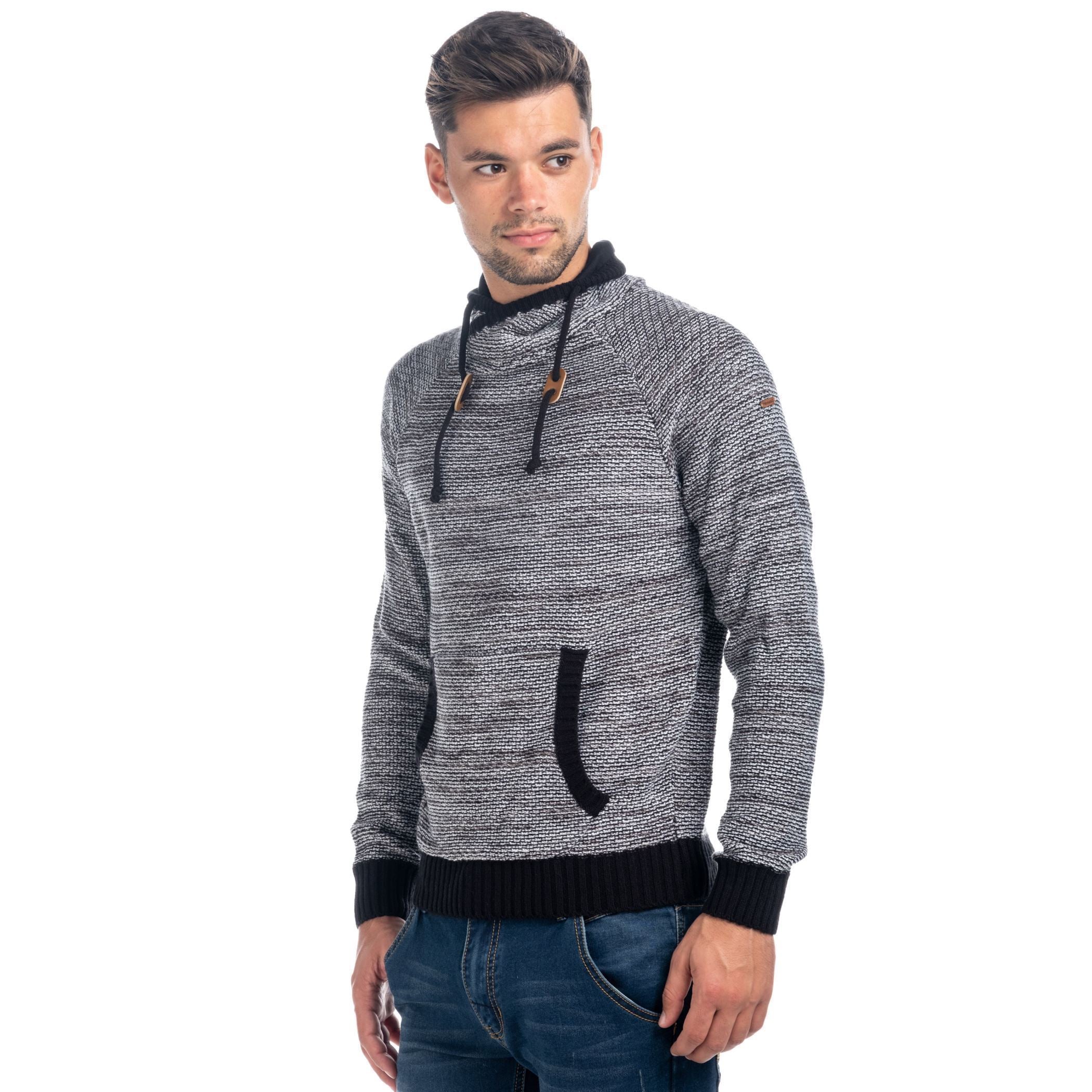 Jersey de Punto Hombre Jaspeado Cuello Chimenea – Koroshi 1821TR11