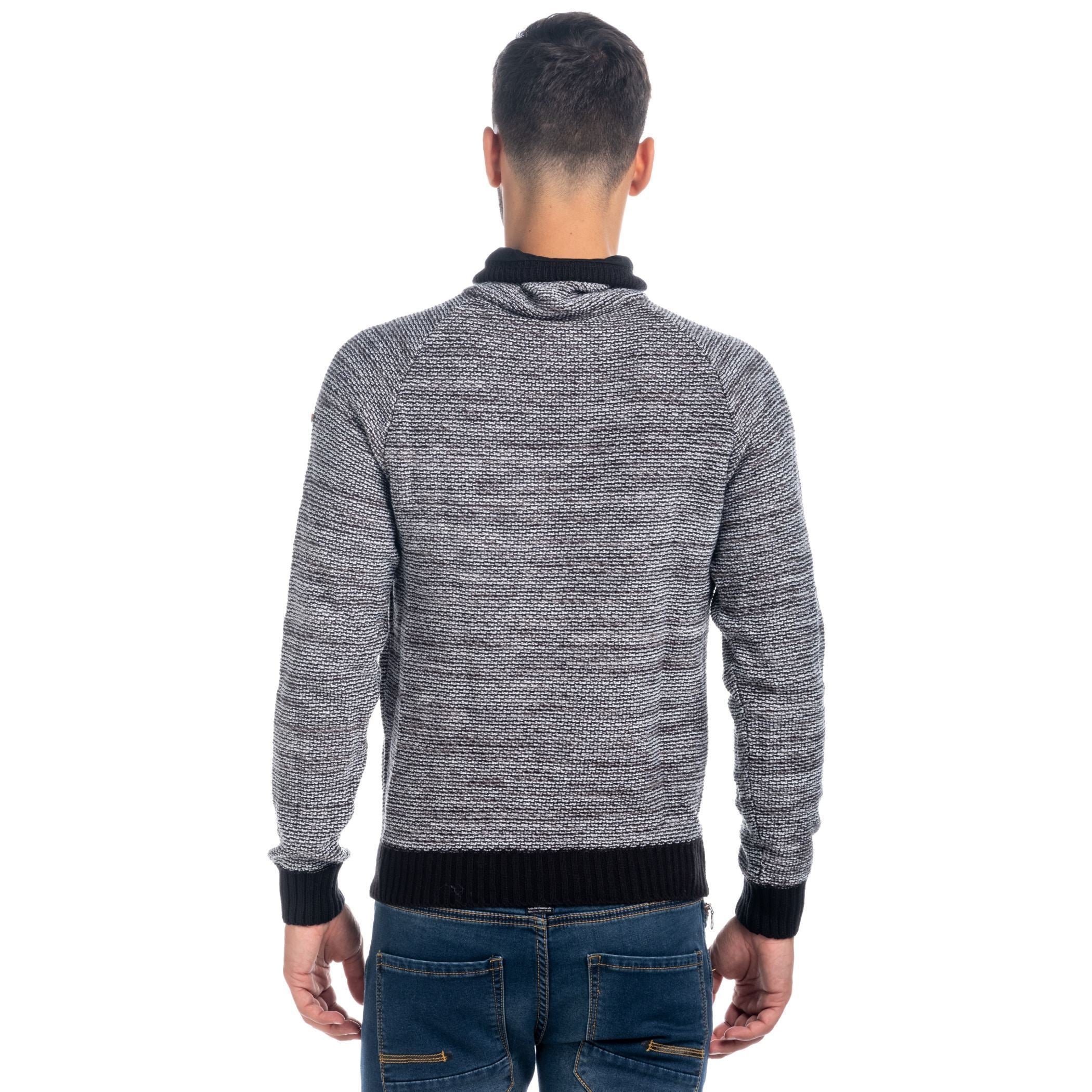 Jersey de Punto Hombre Jaspeado Cuello Chimenea – Koroshi 1821TR11
