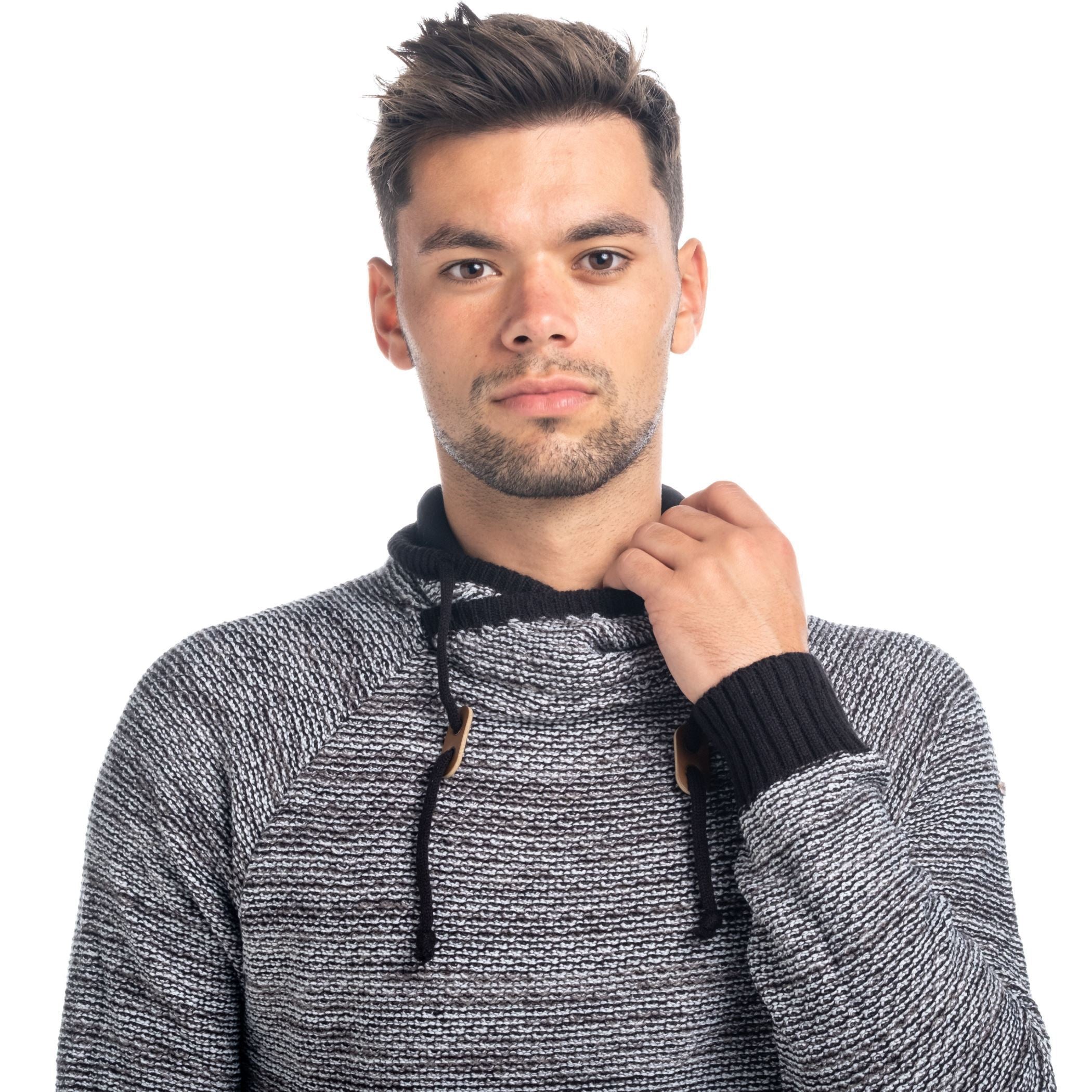 Jersey de Punto Hombre Jaspeado Cuello Chimenea – Koroshi 1821TR11