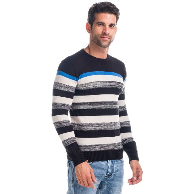 Jersey de Punto Hombre Rayas Cuello Redondo – Koroshi 1821TR15