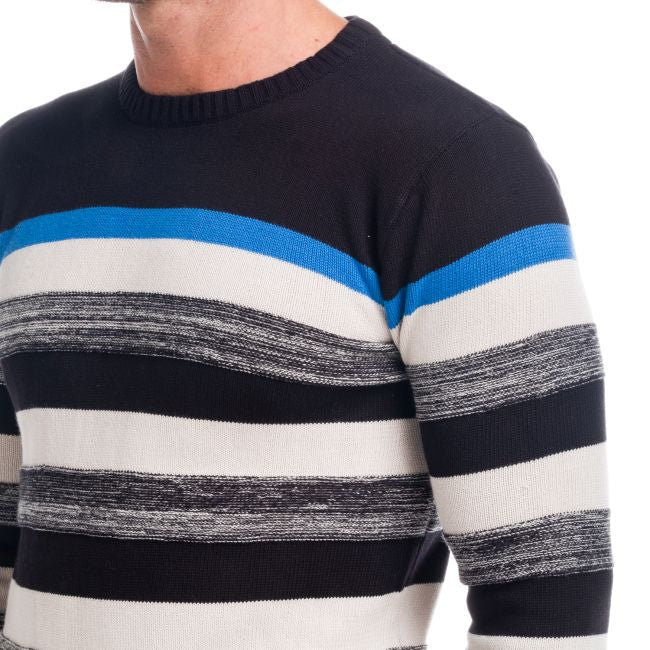 Jersey de Punto Hombre Rayas Cuello Redondo – Koroshi 1821TR15