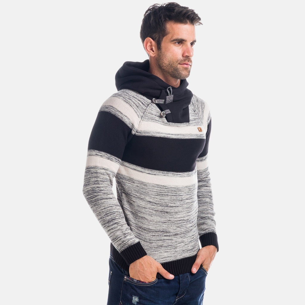 Jersey de Punto Hombre Rayas Cuello Smoking – Koroshi 1821TR17