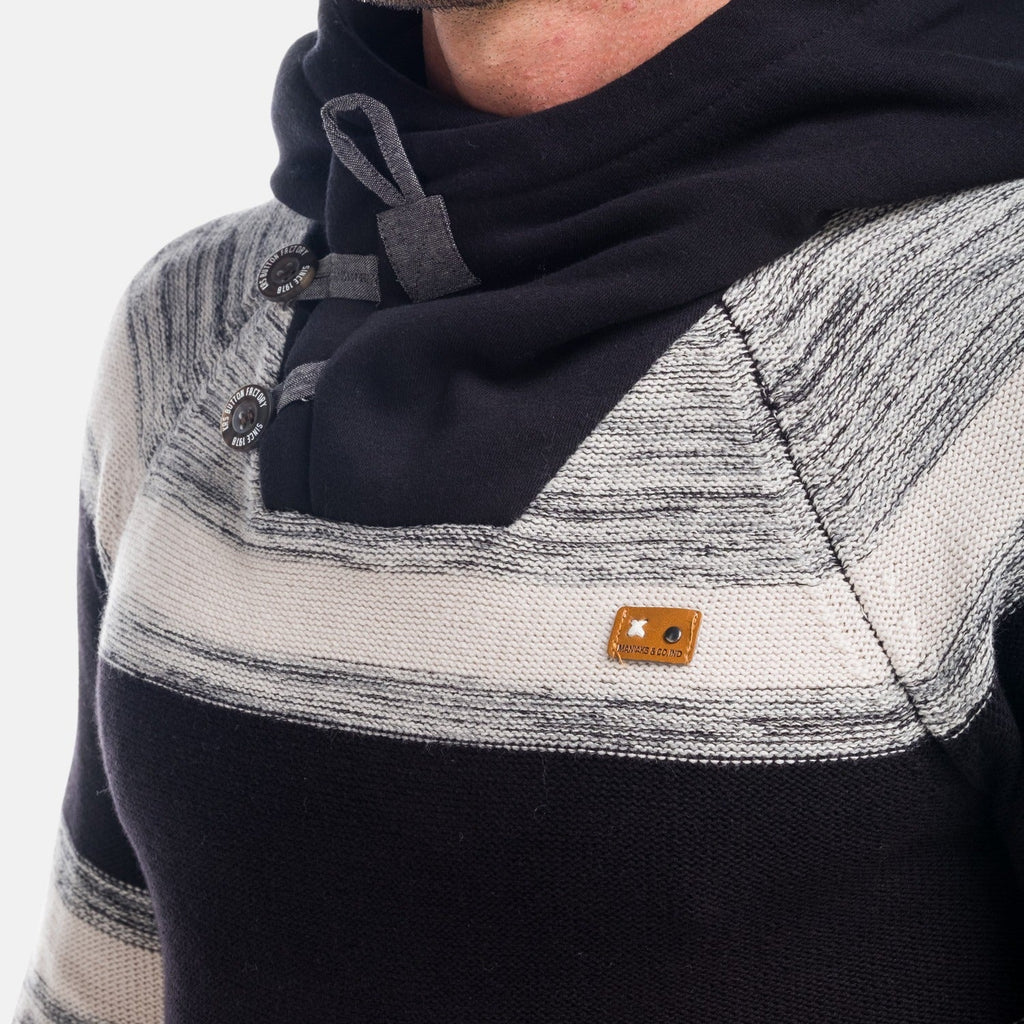 Jersey de Punto Hombre Rayas Cuello Smoking – Koroshi 1821TR17