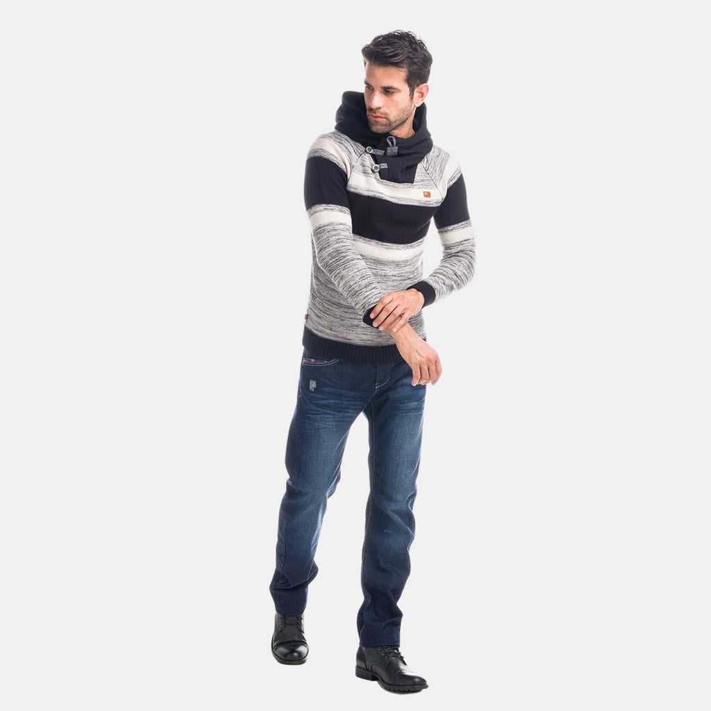 Jersey de Punto Hombre Rayas Cuello Smoking – Koroshi 1821TR17