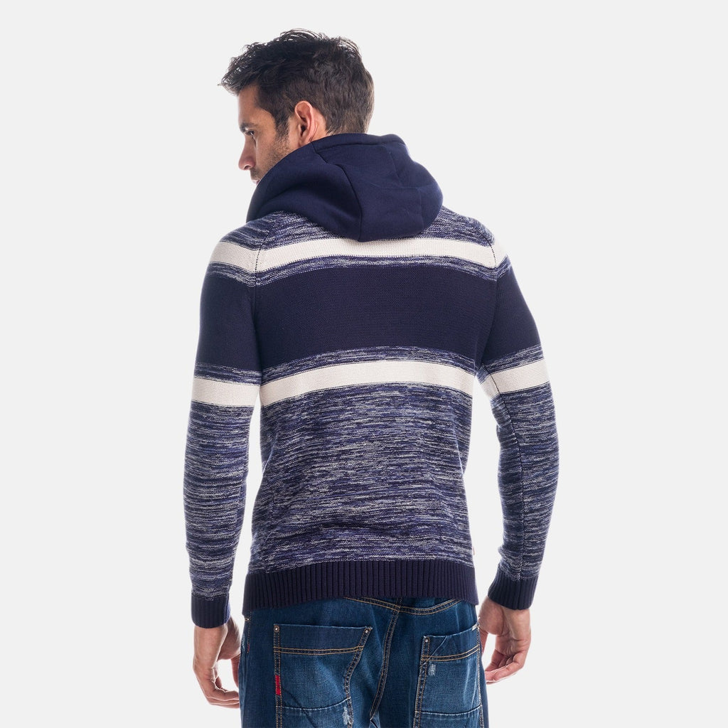 Jersey de Punto Hombre Rayas Cuello Smoking – Koroshi 1821TR17