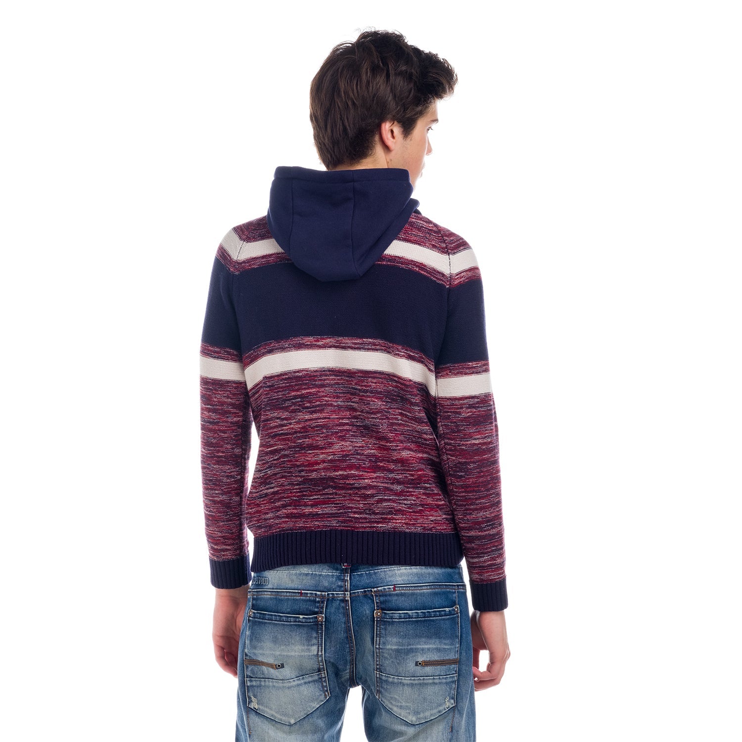 Jersey de Punto Hombre Rayas Cuello Smoking – Koroshi 1821TR17