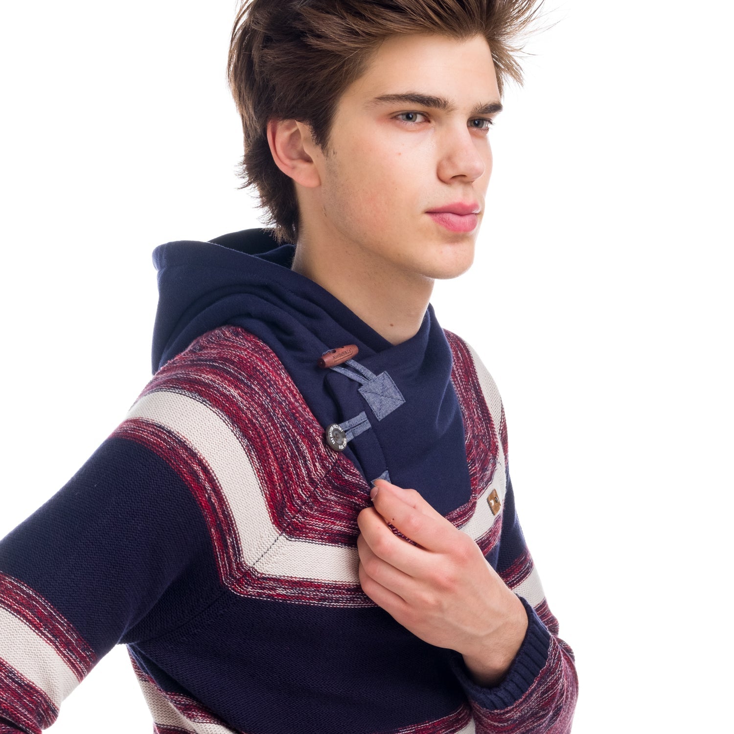 Jersey de Punto Hombre Rayas Cuello Smoking – Koroshi 1821TR17