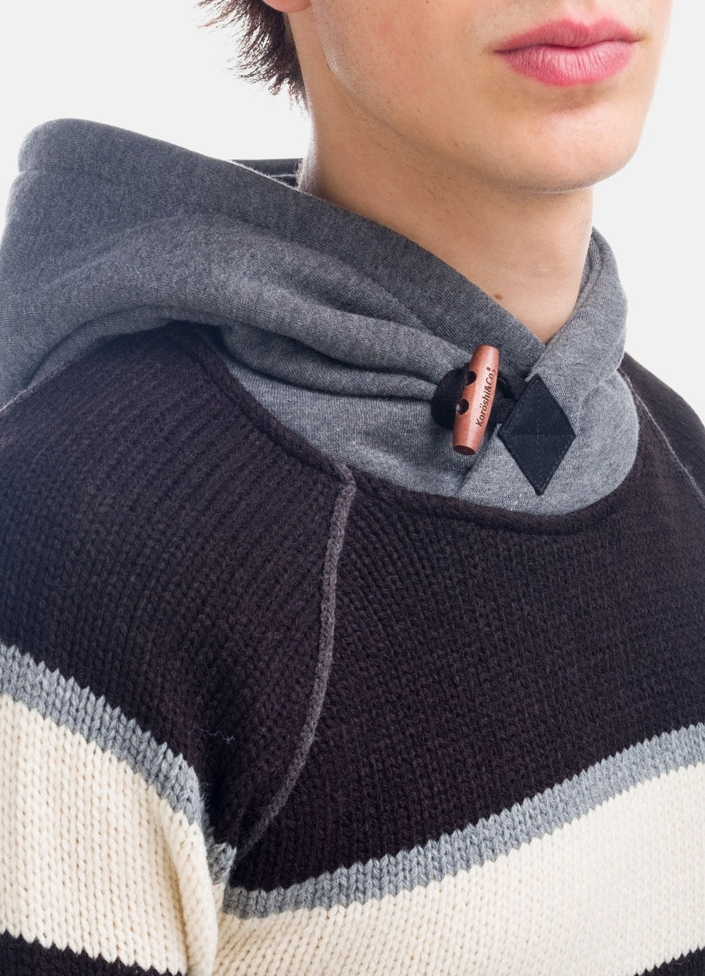Jersey de Punto Hombre con Capucha en Contraste – Koroshi 1821TR18