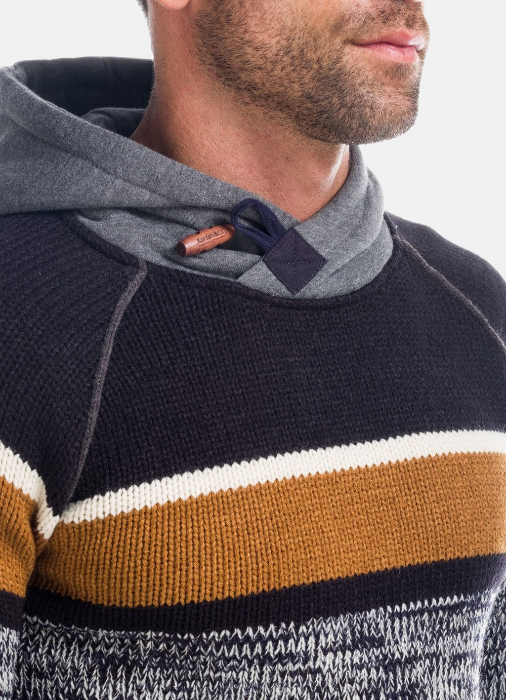 Jersey de Punto Hombre con Capucha en Contraste – Koroshi 1821TR18